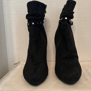 Women suede stiletto high heel boots